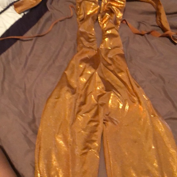 Gold/copper one piece body suite - Picture 3 of 3